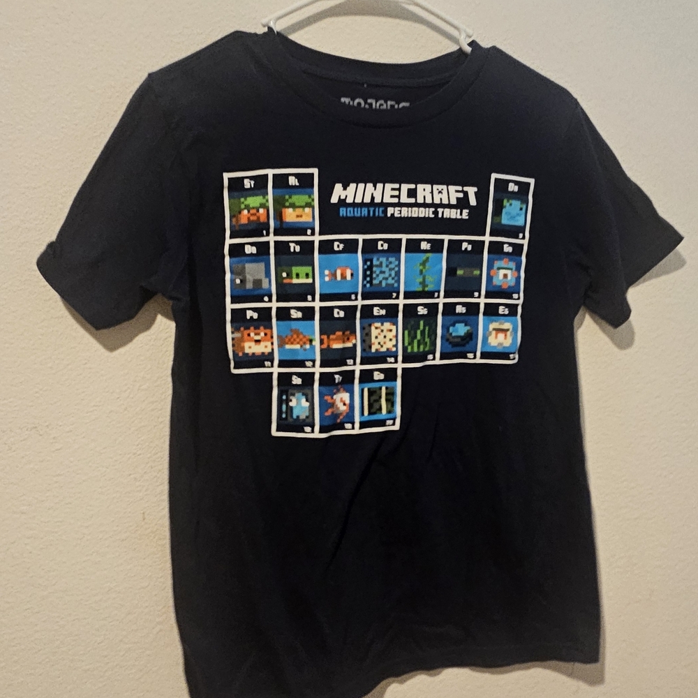 Minecraft Dark Blue Graphic T-Shirt